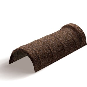 Конек полукруглый одинарный для композитной черепицы Metrotile кофе (0,41м)